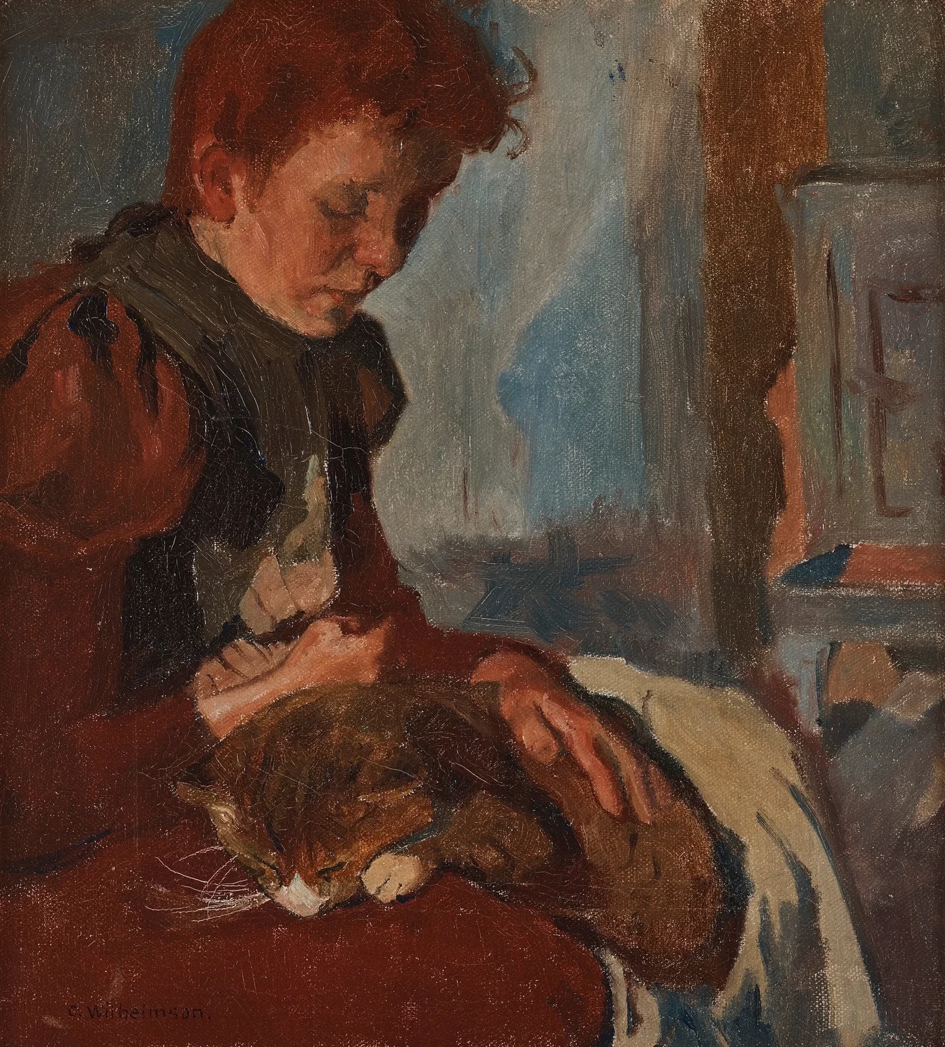 Ragazza con gatto